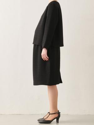 マタニティ ワンピース|ツイードトップス＆タイトスカートセット　マタニティ・産後【出産後も長く使える】