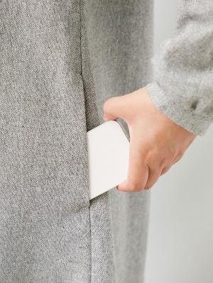 マタニティ ワンピース|裾切り替えツイードワンピース　マタニティ・産後【出産後も長く使える】