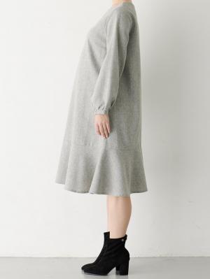 マタニティ ワンピース|裾切り替えツイードワンピース　マタニティ・産後【出産後も長く使える】