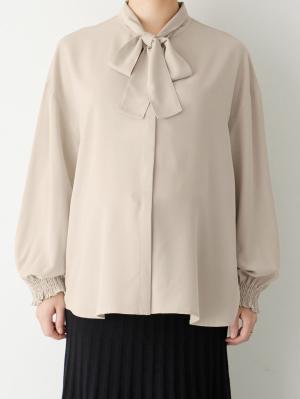 マタニティ トップス|2WAYボウタイ付きブラウス　マタニティ・産後【出産後も長く使える】