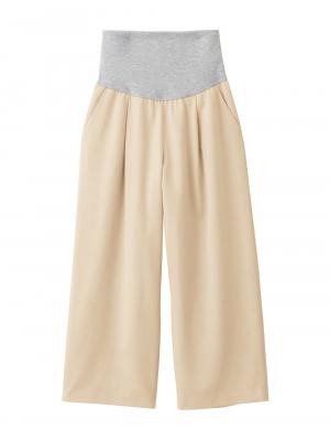 ウールライクワイドストレートパンツ　マタニティ・産後【出産後も長く使える】 10261