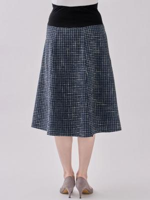 マタニティ スカート|カラーツイードフレアスカート【出産後も長く使える】