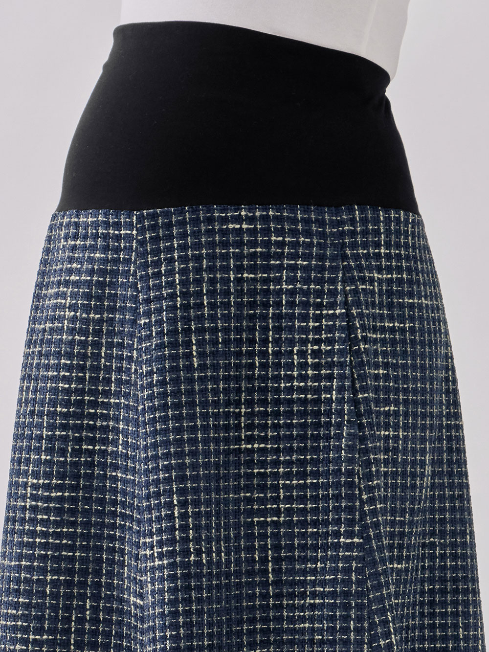 マタニティ スカート|カラーツイードフレアスカート【出産後も長く使える】