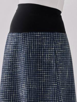 マタニティ スカート|カラーツイードフレアスカート【出産後も長く使える】