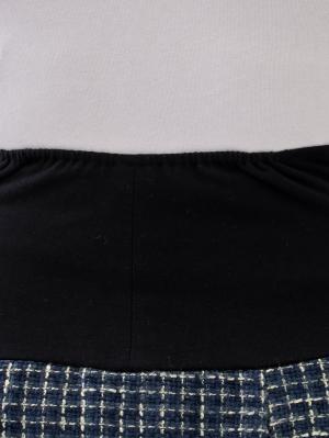 マタニティ スカート|カラーツイードフレアスカート【出産後も長く使える】