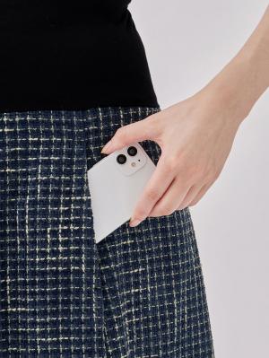 マタニティ スカート|カラーツイードフレアスカート【出産後も長く使える】