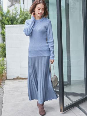 マタニティ スカート|ニットフレアスカート　マタニティ・産後【出産後も長く使える】|ブルーグレー