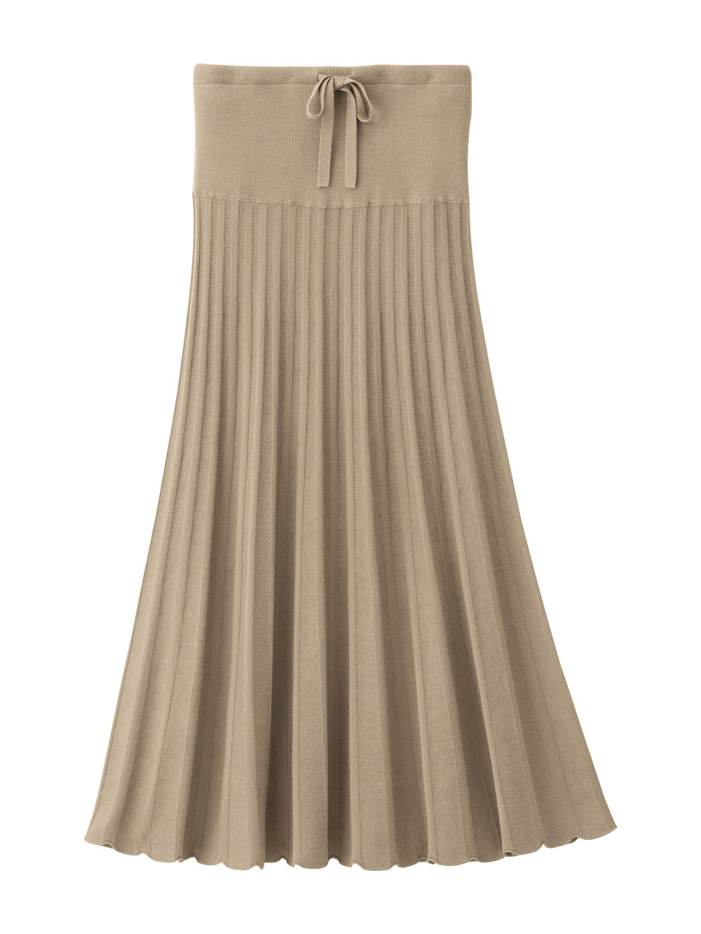 マタニティ スカート|ニットフレアスカート　マタニティ・産後【出産後も長く使える】|ベージュ