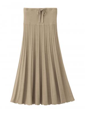 マタニティ スカート|ニットフレアスカート　マタニティ・産後【出産後も長く使える】|ベージュ