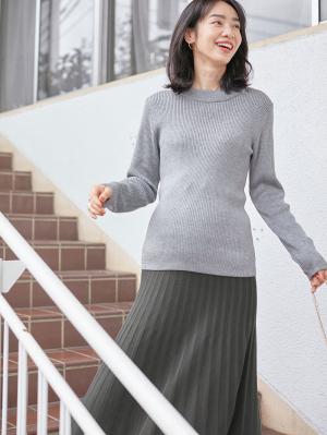 マタニティ スカート|ニットフレアスカート　マタニティ・産後【出産後も長く使える】|チャコール