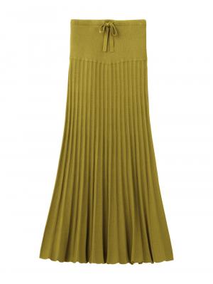 マタニティ スカート|ニットフレアスカート　マタニティ・産後【出産後も長く使える】|ペールマスタード