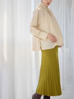 マタニティ スカート|ニットフレアスカート　マタニティ・産後【出産後も長く使える】|ペールマスタード