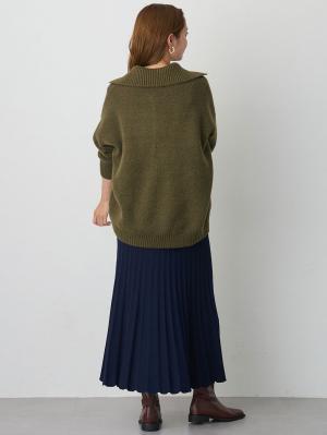 マタニティ スカート|ニットフレアスカート　マタニティ・産後【出産後も長く使える】|ネイビー