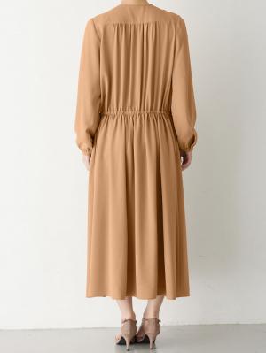 マタニティ ワンピース|ウエストドロストワンピース　マタニティ・産後【出産後も長く使える】