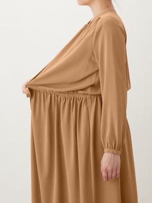 マタニティ ワンピース|ウエストドロストワンピース　マタニティ・産後【出産後も長く使える】