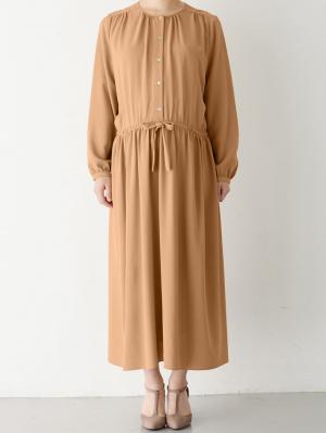 マタニティ ワンピース|ウエストドロストワンピース　マタニティ・産後【出産後も長く使える】