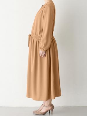 マタニティ ワンピース|ウエストドロストワンピース　マタニティ・産後【出産後も長く使える】