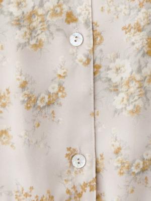 マタニティ ワンピース|ウエストドロストフラワープリントワンピース　マタニティ・産後【出産後も長く使える】