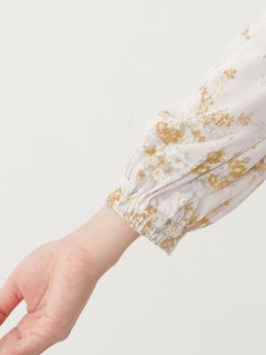 マタニティ ワンピース|ウエストドロストフラワープリントワンピース　マタニティ・産後【出産後も長く使える】