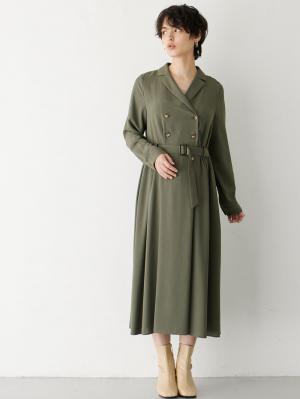 マタニティ ワンピース|トレンチワンピース　マタニティ・産後【出産後も長く使える】|カーキ