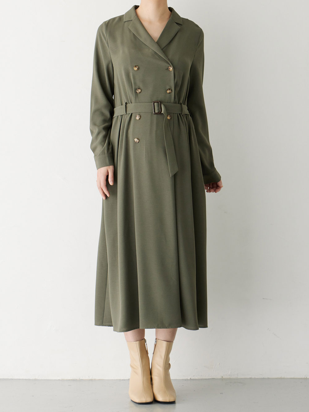 マタニティ ワンピース|トレンチワンピース　マタニティ・産後【出産後も長く使える】