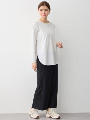 マタニティ トップス|カットソーシャツテールロンT マタニティ・産後【出産後も長く使える】|オフ