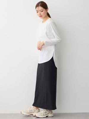 マタニティ トップス|カットソーシャツテールロンT マタニティ・産後【出産後も長く使える】|オフ