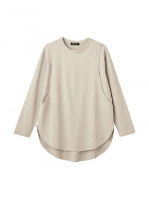 マタニティ トップス|カットソーシャツテールロンT マタニティ・産後【出産後も長く使える】|トープ