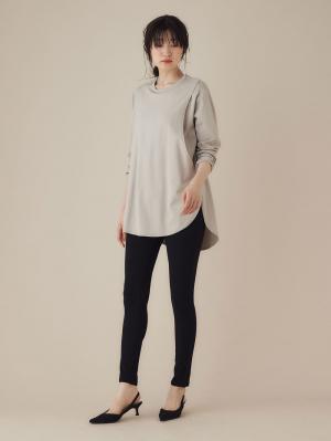 マタニティ トップス|カットソーシャツテールロンT マタニティ・産後【出産後も長く使える】|トープ