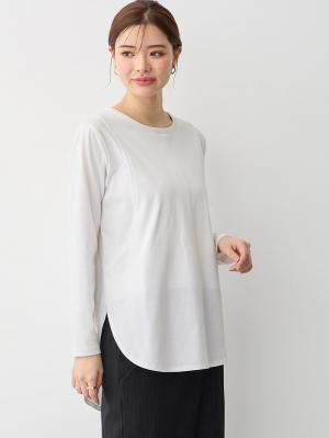 マタニティ トップス|カットソーシャツテールロンT マタニティ・産後【出産後も長く使える】|オフ