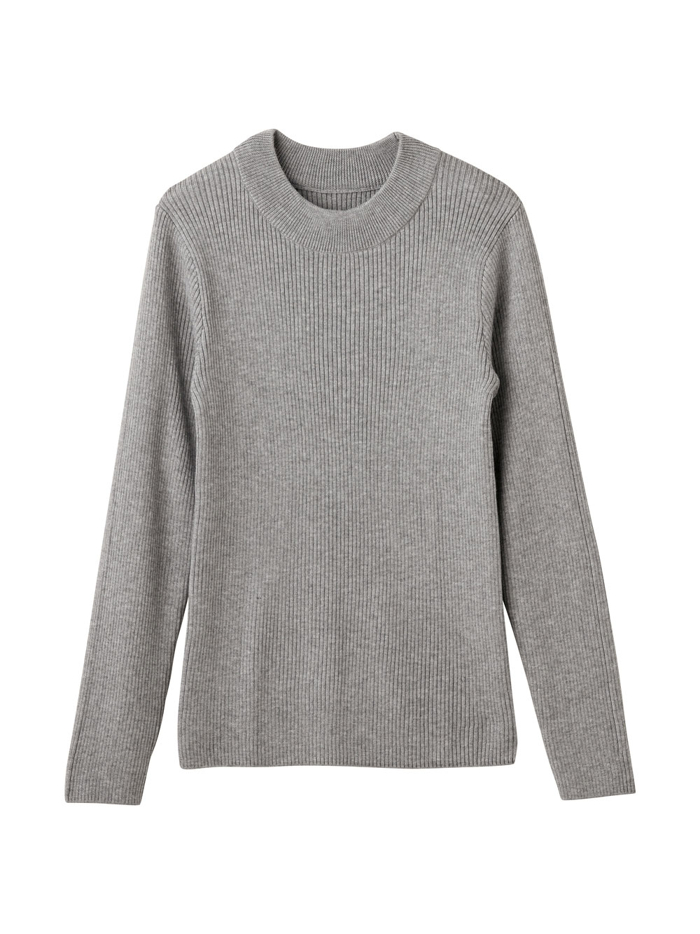 マタニティ トップス|【あったか～い。冬支度セール対象】リブニット　マタニティ・産後【出産後も長く使える】|杢グレー