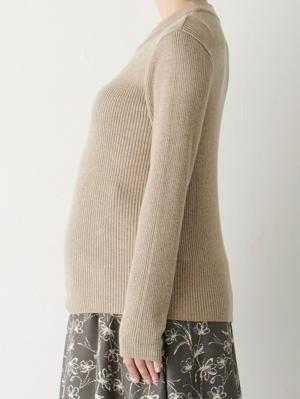 マタニティ トップス|【あったか～い。冬支度セール対象】リブニット　マタニティ・産後【出産後も長く使える】