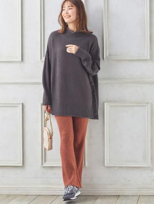 マタニティ トップス|Rosemadame（ローズマダム）ニットチュニック　マタニティ・産後授乳服【出産後も長く使える】