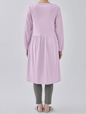 マタニティ パジャマ・ルームウェア|綿混やわらかスムース前開きワンピース×産後も使えるレギンスパジャマ【出産後も長く使える】