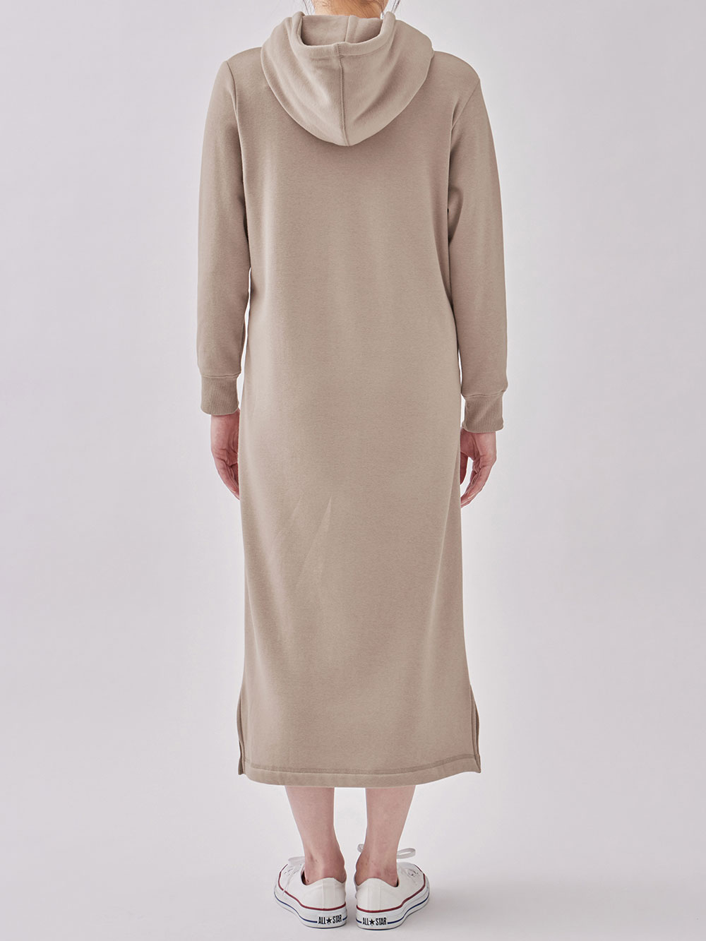 マタニティ ワンピース|【極暖】裏シャギーあったかパーカーマキシワンピース【出産後も長く使える】