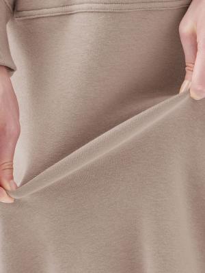 マタニティ ワンピース|【極暖】裏シャギーあったかパーカーマキシワンピース【出産後も長く使える】