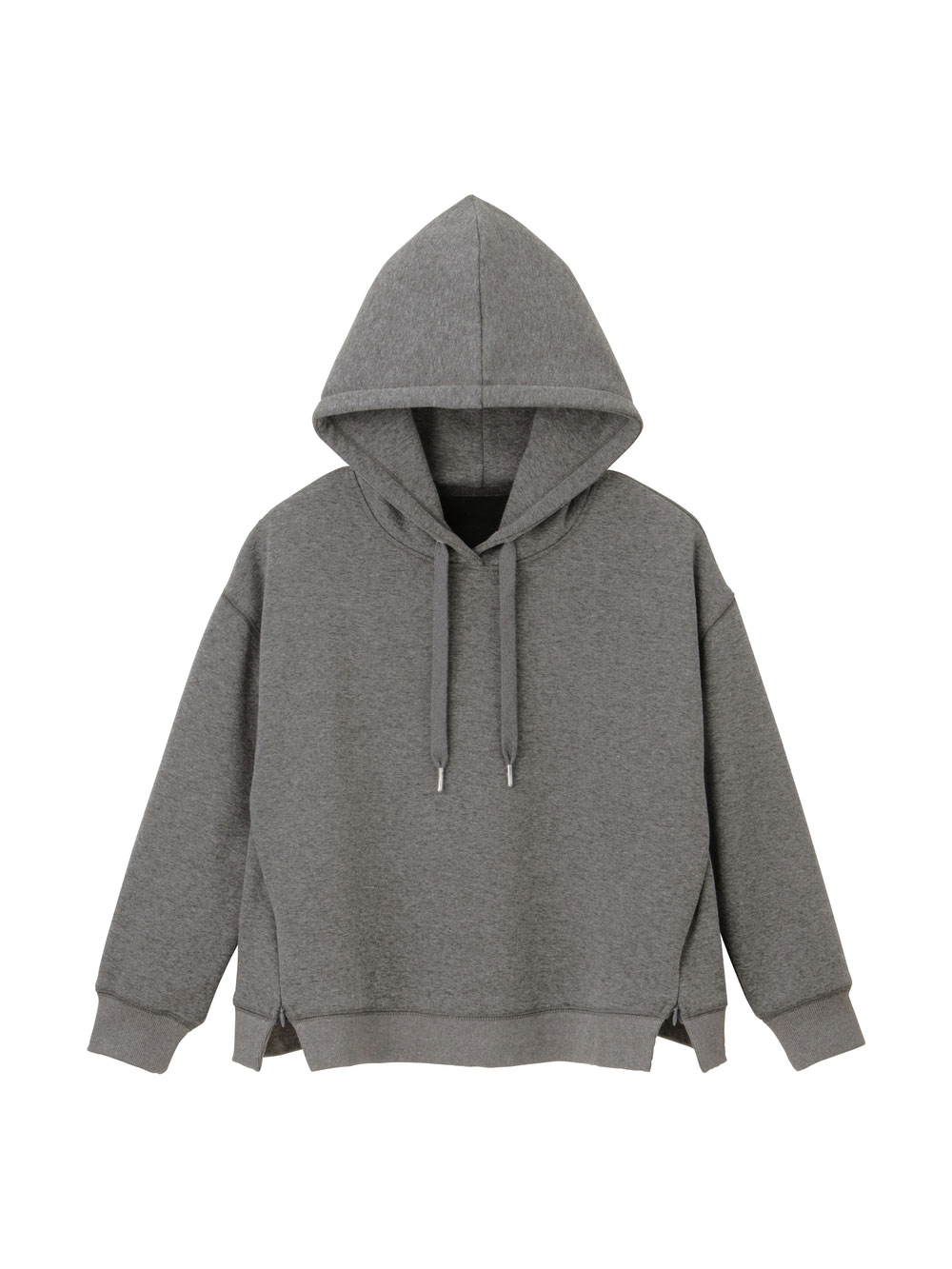 マタニティ トップス|【極暖】裏シャギーあったかパーカー【出産後も長く使える】|杢チャコール