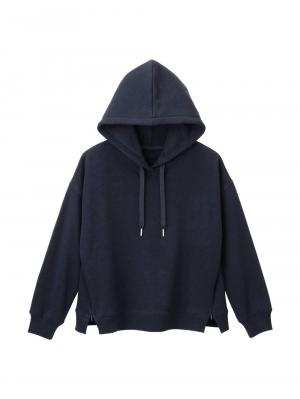 マタニティ トップス|【極暖】裏シャギーあったかパーカー【出産後も長く使える】|ネイビー