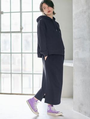 マタニティ トップス|【極暖】裏シャギーあったかパーカー【出産後も長く使える】|ネイビー