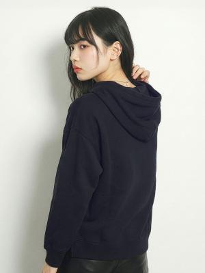 マタニティ トップス|【極暖】裏シャギーあったかパーカー【出産後も長く使える】|ネイビー