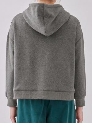 マタニティ トップス|【極暖】裏シャギーあったかパーカー【出産後も長く使える】