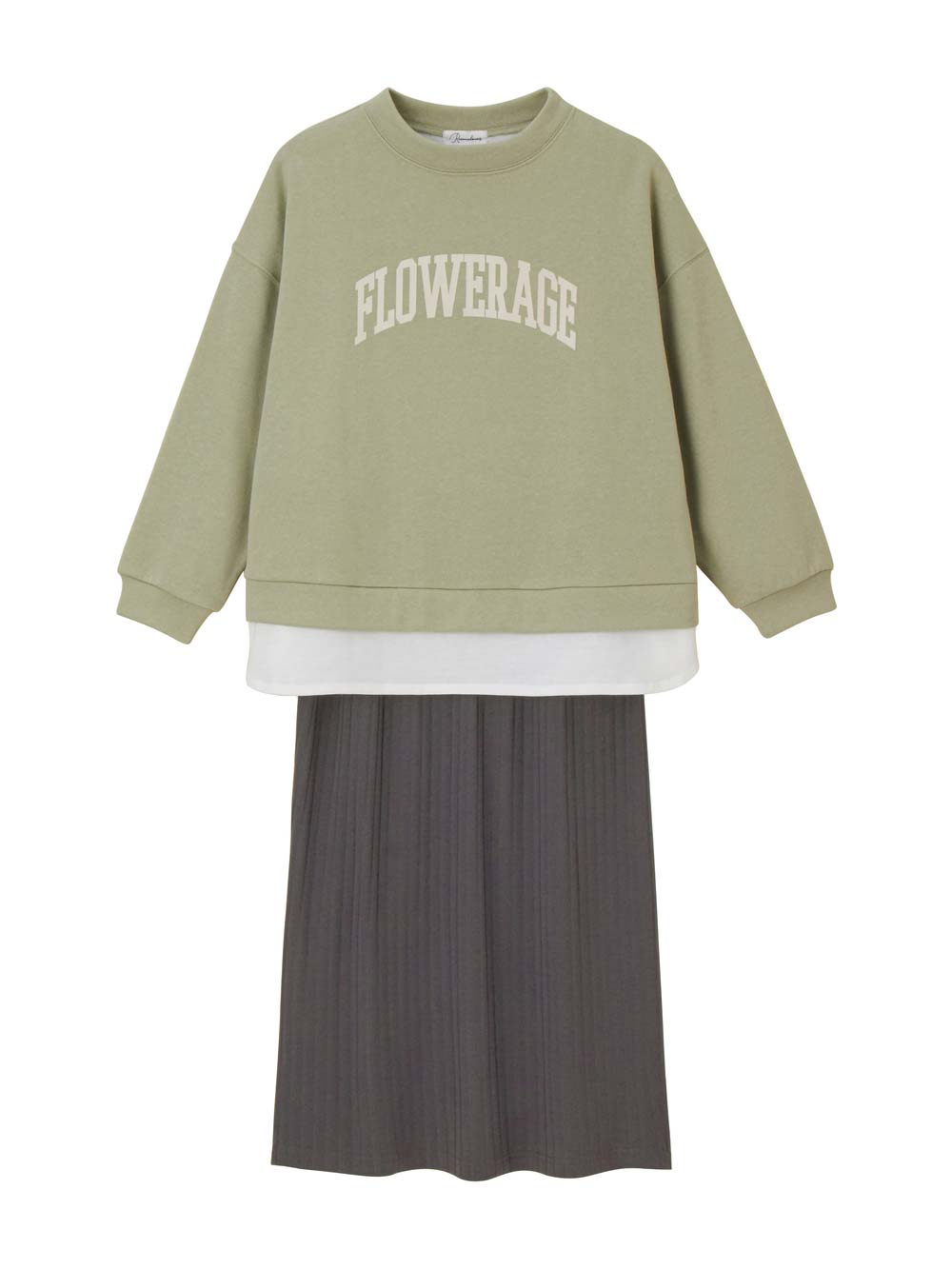 Rosemadame（ローズマダム） カレッジロゴレイヤード風ワンピース マタニティ・産後授乳服【出産後も長く使える】 マタニティ  ワンピース(品番：10290) ｜マタニティウェア・授乳服通販｜ エンジェリーベ 公式