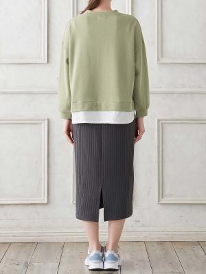 マタニティ ワンピース|Rosemadame（ローズマダム）　カレッジロゴレイヤード風ワンピース　マタニティ・産後授乳服【出産後も長く使える】