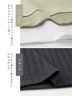 マタニティ ワンピース|Rosemadame（ローズマダム）　カレッジロゴレイヤード風ワンピース　マタニティ・産後授乳服【出産後も長く使える】