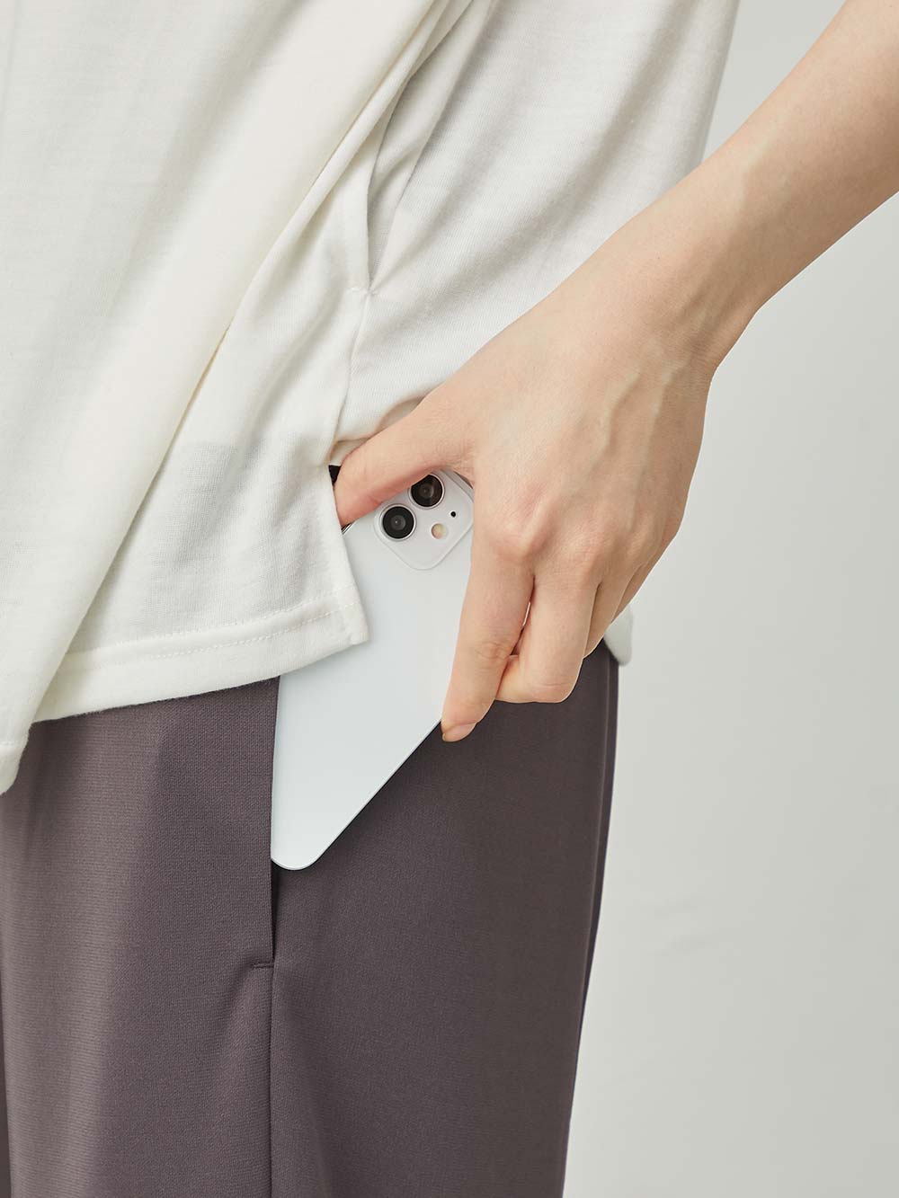 マタニティ パンツ|Rosemadame（ローズマダム）　カットソーセンタープレスパンツ　マタニティ・産後