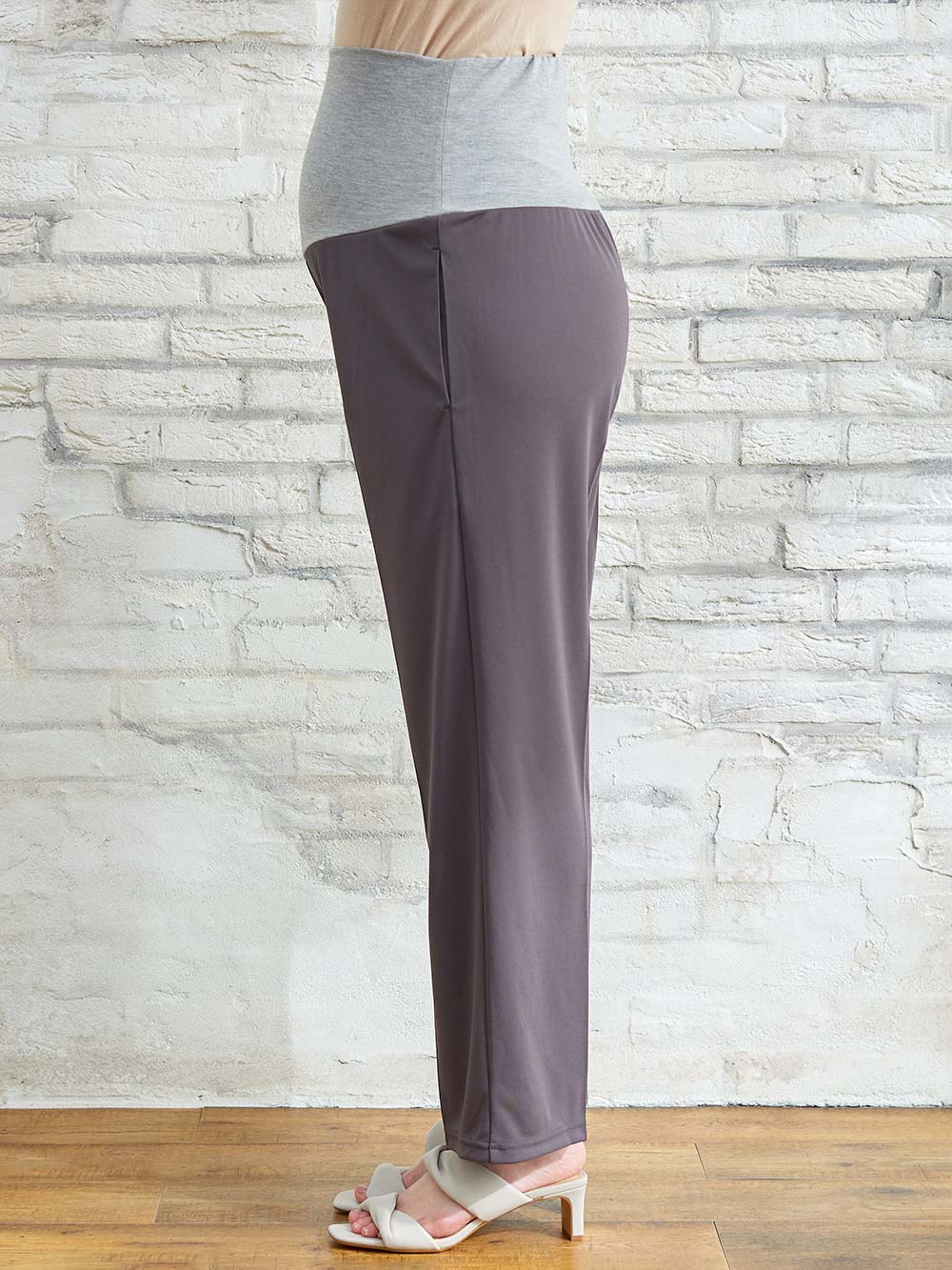 マタニティ パンツ|Rosemadame（ローズマダム）　カットソーセンタープレスパンツ　マタニティ・産後