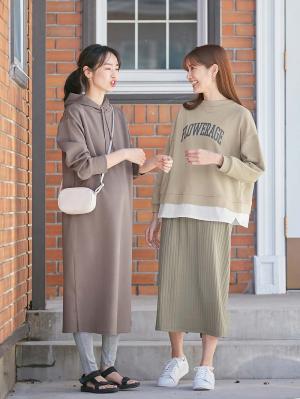 マタニティ ワンピース|Rosemadame（ローズマダム）　パーカーワンピース　マタニティ・産後授乳服【出産後も長く使える】|チャコール