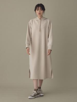 マタニティ ワンピース|Rosemadame（ローズマダム）　パーカーワンピース　マタニティ・産後授乳服【出産後も長く使える】|オフベージュ