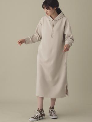 マタニティ ワンピース|Rosemadame（ローズマダム）　パーカーワンピース　マタニティ・産後授乳服【出産後も長く使える】|オフベージュ