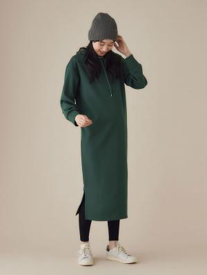 マタニティ ワンピース|Rosemadame（ローズマダム）　パーカーワンピース　マタニティ・産後授乳服【出産後も長く使える】|オフベージュ